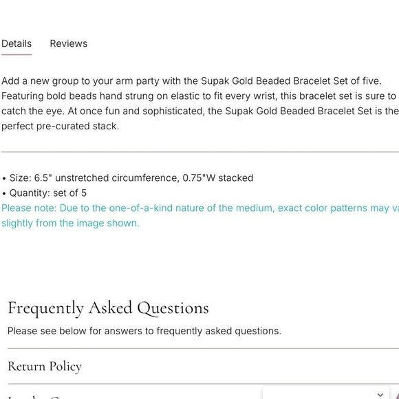 NWT Kendra Scott Supak Beaded Bracelet Set in Gold - Picture 5 of 8